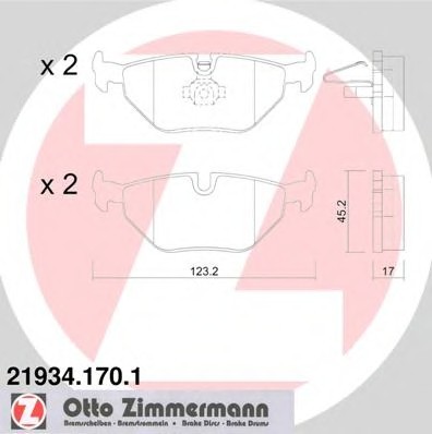 219341701 Zimmermann Гальмiвнi колодки дисковi