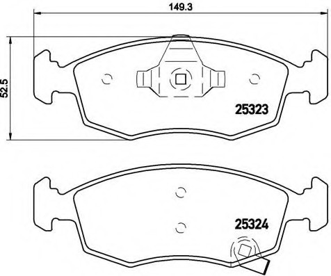 P11031 BREMBO (Германия) Гальмівні колодки дискові BREMBO