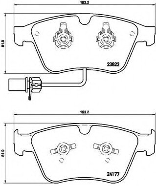 P05003 BREMBO (Германия) Гальмівні колодки дискові BREMBO