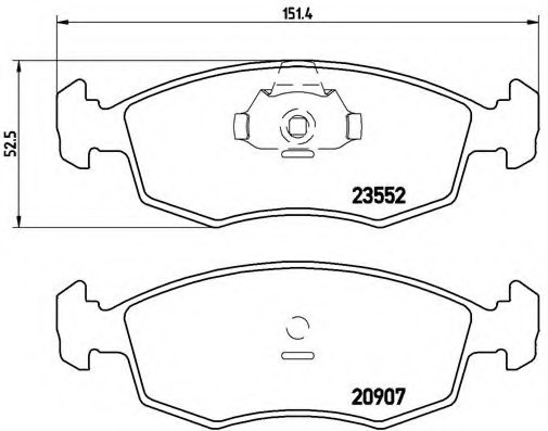 P23079 BREMBO (Германия) Гальмівні колодки дискові BREMBO