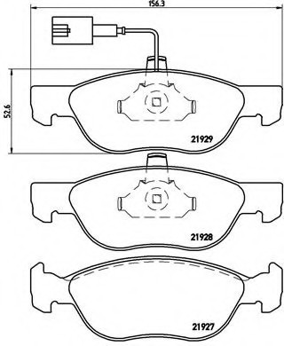 P23070 BREMBO (Германия) Гальмівні колодки дискові BREMBO