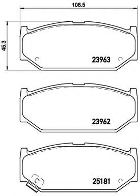 P79023 BREMBO (Германия) Гальмівні колодки дискові BREMBO