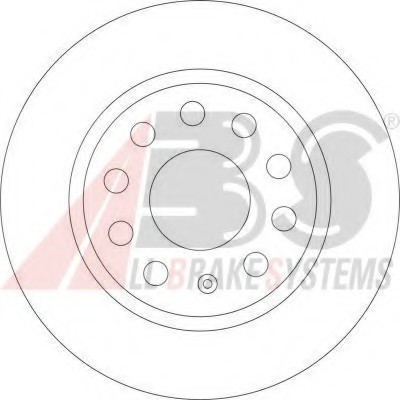 17522 ABS Диск тормозной AUDI/VW A3/GOLF 15" передн. вент. (пр-во ABS)