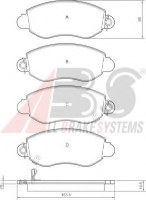 37294 ABS Колодка гальм. диск. FORD TRANSIT передн. (вир-во ABS)