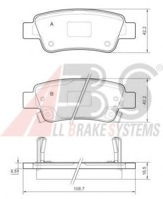 37651 ABS Колодка торм. диск. HONDA CR-V задн. (пр-во ABS)