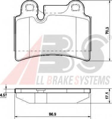 37575 ABS Колодка гальм. диск. VW TOUAREG задн. (вир-во ABS)