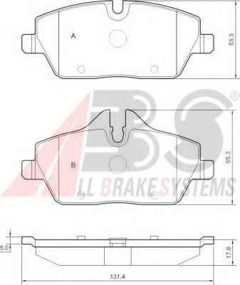 37434 ABS Колодка гальм. диск. MINI COOPER 06-,ONE 09-,CLUBMAN 2010-передн. (вир-во ABS)