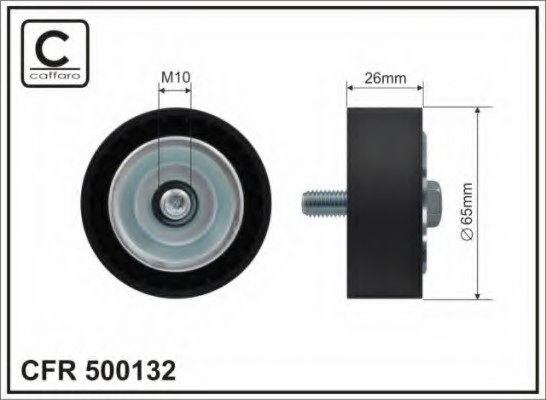 500132 CAFFARO Ролик ремня генератора паразитный