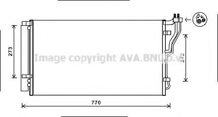 HYA5246D AVA COOLING Конденсор Sonata VlI 2.0 i 06/09-(AVA)