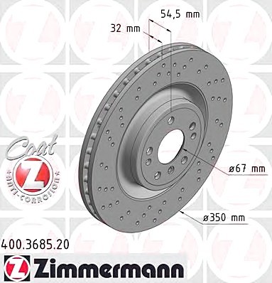 400368520 Zimmermann Диск гальмівний Coat Z