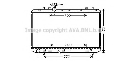 SZA2084 AVA COOLING Радиатор охлаждения двигателя Suzuki SX4 (06-) 1,6i MT (SZA2084) AVA