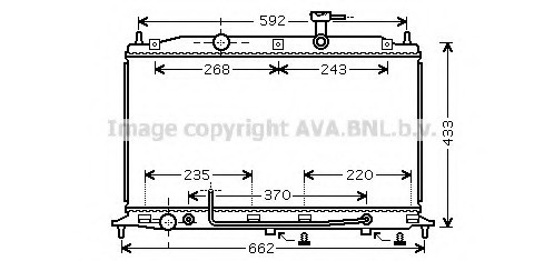 HYA2177 AVA COOLING Радіатор охолодження HYUNDAI Accent (вир-во AVA)