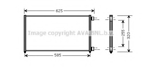 FTA5256 AVA COOLING Радиатор кондиционера (FTA5256) AVA