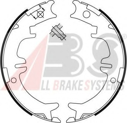 9114 ABS Колодка гальм. барабан. LEXUS, TOYOTA задн. (вир-во ABS)
