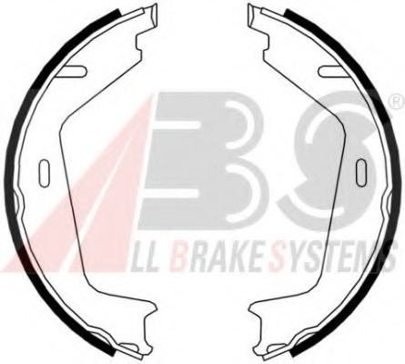 9071 ABS Колодка гальм. барабан. стоянкове гальм. VOLVO S80/V70 задн. (вир-во ABS)