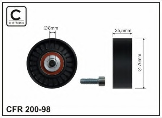 20098 CAFFARO Ролик паска приводного 76x8x26