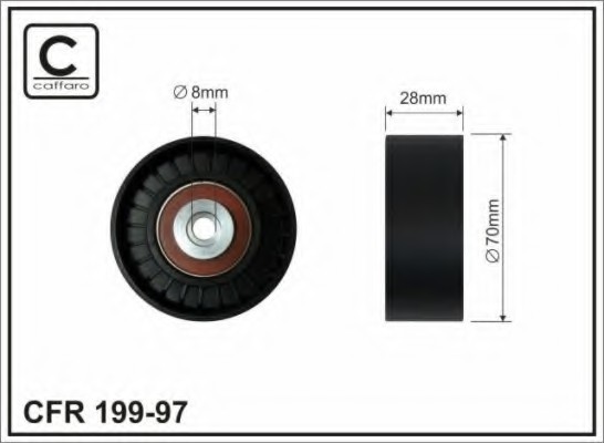 19997 CAFFARO Ролик паска приводного 70x8x28