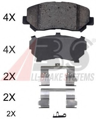 Колодка гальм. диск. передн. (вир-во ABS)