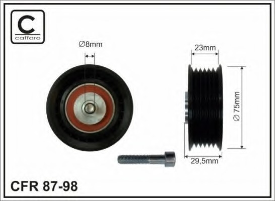 8798 CAFFARO Ролик натяжного механизма