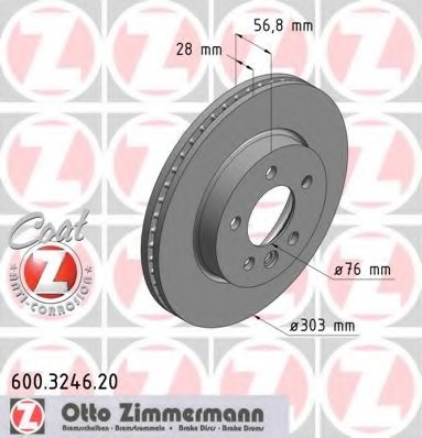 600324620 Zimmermann Гальмiвнi диски Sport