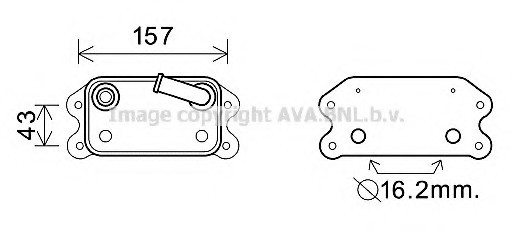 VO3169 AVA COOLING Охолоджувач оливи