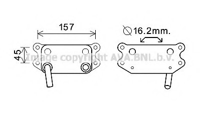 VO3154 AVA COOLING Радіатор масляный Volvo S60 (01-), V70 (98-), XC70 (02-), XC90 (02-) (VO3154) AV