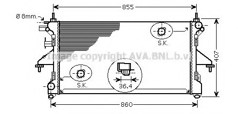 PEA2304 AVA COOLING Радиатор PEA2304 AVA