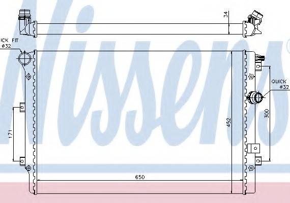 65015 NISSENS (Дания) РАДИАТОР Охлаждения