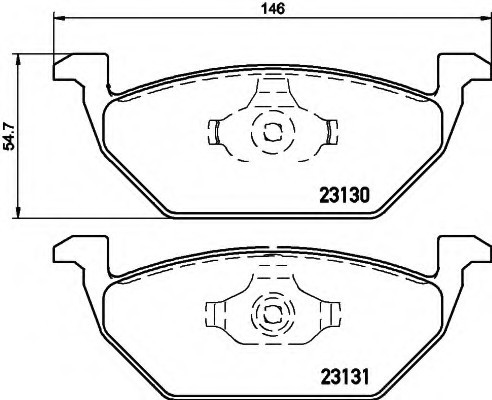 8DB355008591 HELLA Колодки гальмівні