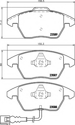 8DB355010581 HELLA Колодки гальмівні дискові; передня вісь / Rapid 20