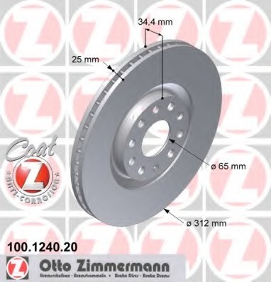 100124020 Zimmermann Гальмiвнi диски