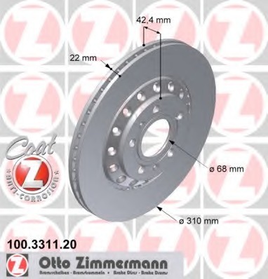 100331120 Zimmermann Гальмiвнi диски