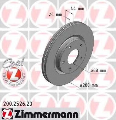 200252620 Zimmermann Диск тормозной COAT Z