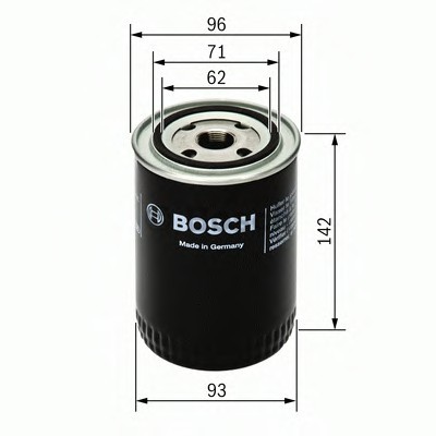 0986452400 BOSCH Фільтр масляний H=142mm AUDI A4 1,9TDI 96-00; VW Passat 1,9TDI 96-00 0986452400 BOSCH