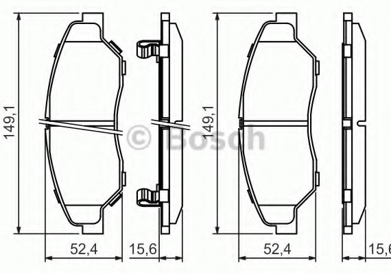 0986424696 BOSCH Гальмівні колодки дискові Гальмівні колодки дискові