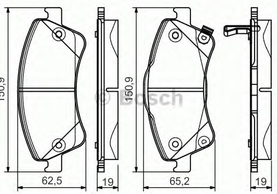 0986495106 BOSCH Тормозные колодки дисковые передние TOYOTA Avensis 08- 0986495106 BOSCH