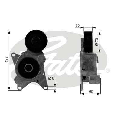 T38435 GATES Натяжитель вспомогательных агрегатов T38435 GATES