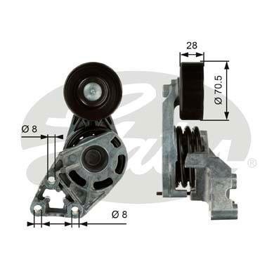 T38472 GATES Натяжитель вспомогательных агрегатов T38472 GATES