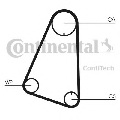 CT633WP1 CONTINENTAL (Германия) Ремень ГРМ (комплект) + помпа CT633WP1 CONTITECH