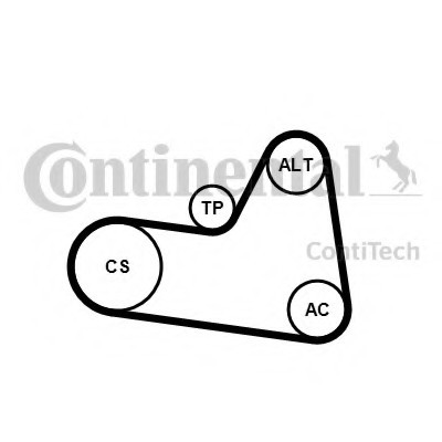 6PK1710K1 CONTINENTAL (Германия) Комплект поліклінового ременя 6PK1710K1 CONTITECH