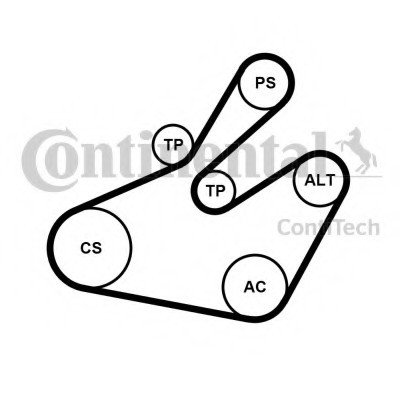 6PK1468K1 CONTINENTAL (Германия) Комплект поликлинового ремня 6PK1468K1 CONTITECH