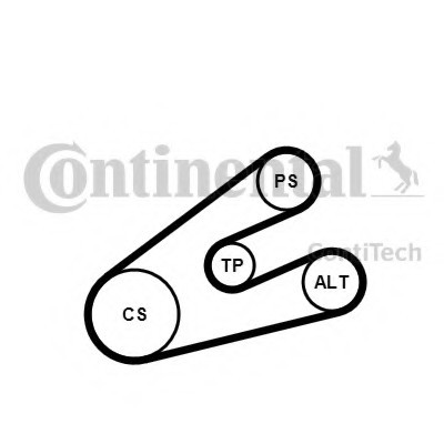 6PK1453K1 CONTINENTAL (Германия) Комплект поліклінового ременя 6PK1453K1 CONTITECH