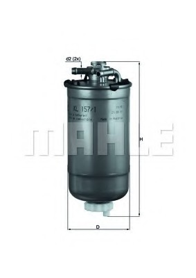 KL 157/1D MAHLE Фильтр топливный VW, Skoda, Seat KL 157/1D MAHLE