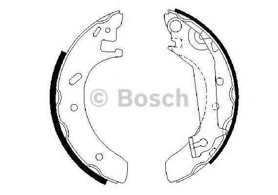 Тормозные колодки барабанные 0986487523 BOSCH