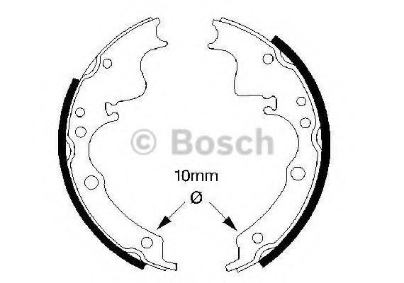 Тормозные колодки барабанні 0986487347 BOSCH