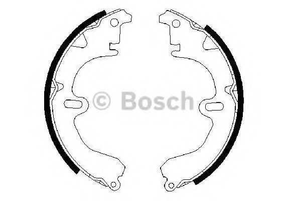 Тормозные колодки барабанные 0986487203 BOSCH