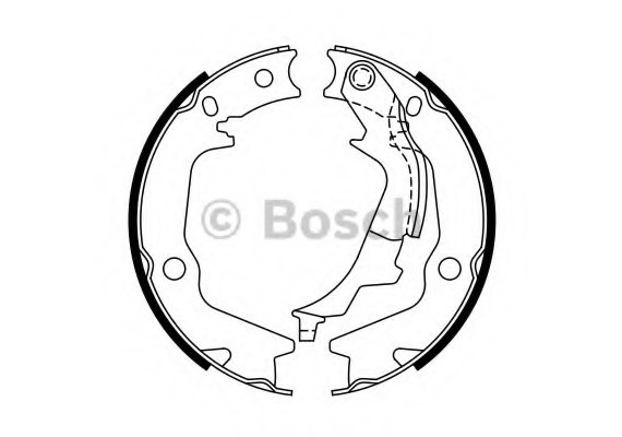 Фото колодки гальмівні барабанні (комплект 4 шт) 0986487768 BOSCH 0986487768 BOSCH Колодки гальмівні барабанні (комплект 4 шт)