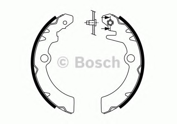 Тормозные колодки барабанные 0986487760 BOSCH