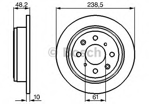 0986478350 BOSCH Тормозной диск задний HONDA 0986478350 BOSCH