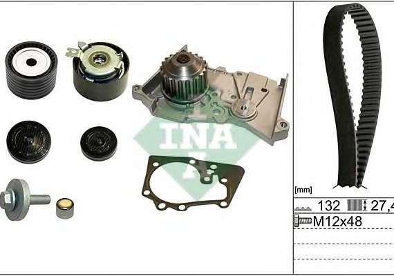 530064030 INA (Germany) Ремінний комплект ГРМ з помпою 530064030 INA